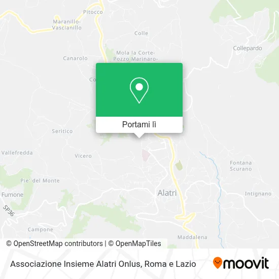 Mappa Associazione Insieme Alatri Onlus