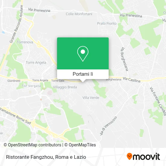 Mappa Ristorante Fangzhou