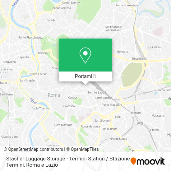 Mappa Stasher Luggage Storage - Termini Station / Stazione Termini