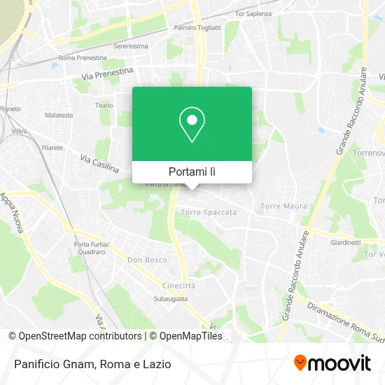 Mappa Panificio Gnam