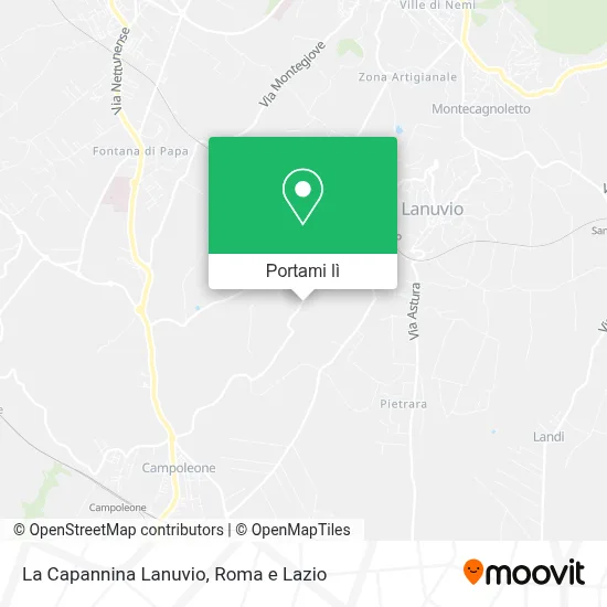 Mappa La Capannina Lanuvio