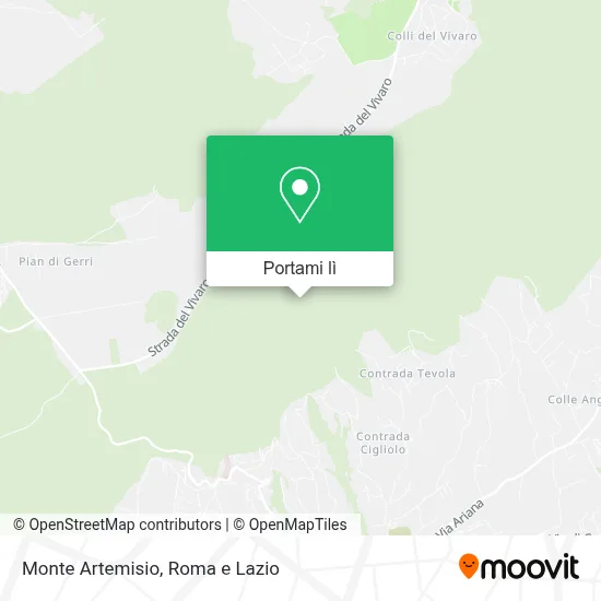 Mappa Monte Artemisio