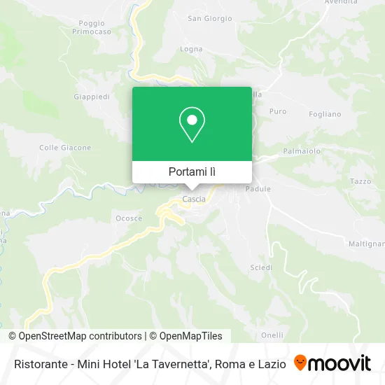 Mappa Ristorante - Mini Hotel 'La Tavernetta'