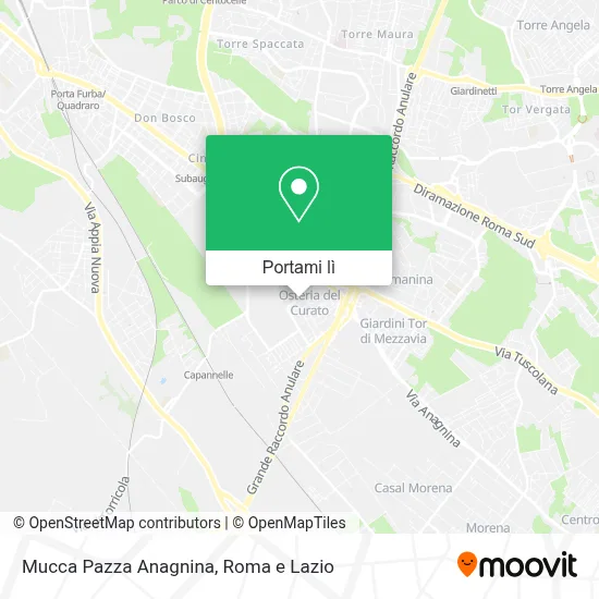 Mappa Mucca Pazza Anagnina