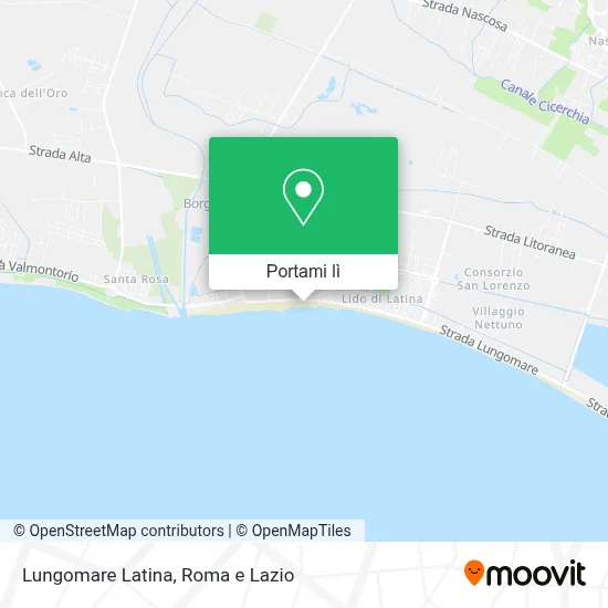 Mappa Lungomare Latina