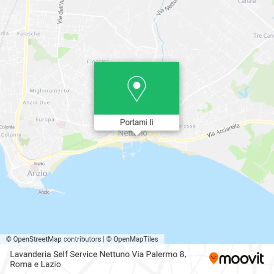 Mappa Lavanderia Self Service Nettuno Via Palermo 8