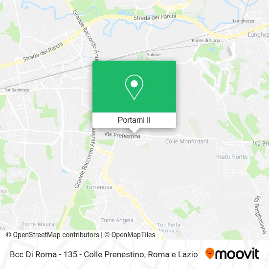 Mappa Bcc Di Roma - 135 - Colle Prenestino