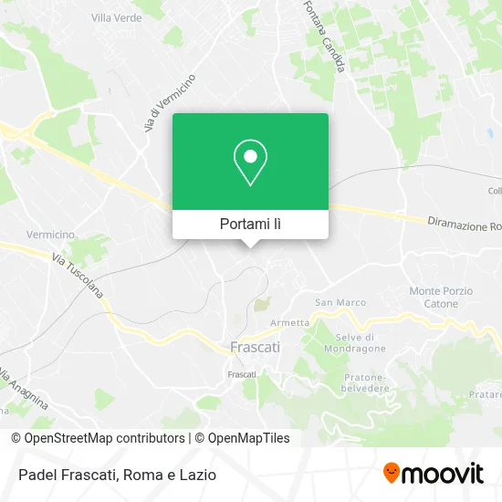 Mappa Padel Frascati