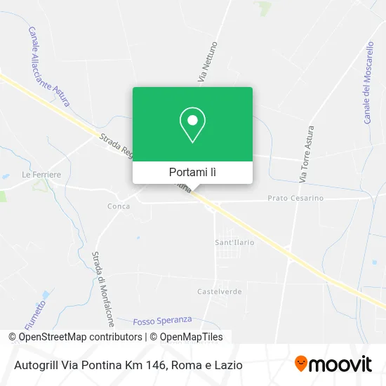 Mappa Autogrill Via Pontina Km 146