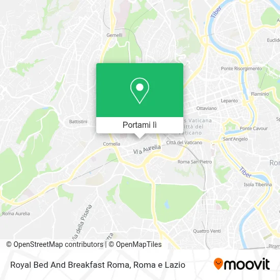 Mappa Royal Bed And Breakfast Roma