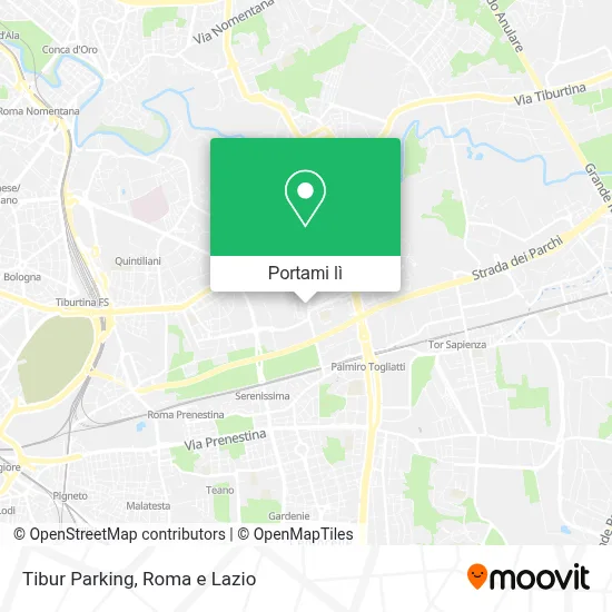 Mappa Tibur Parking