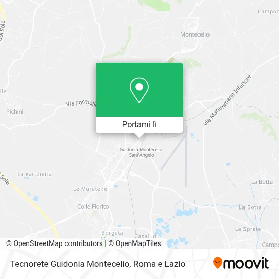 Mappa Tecnorete Guidonia Montecelio
