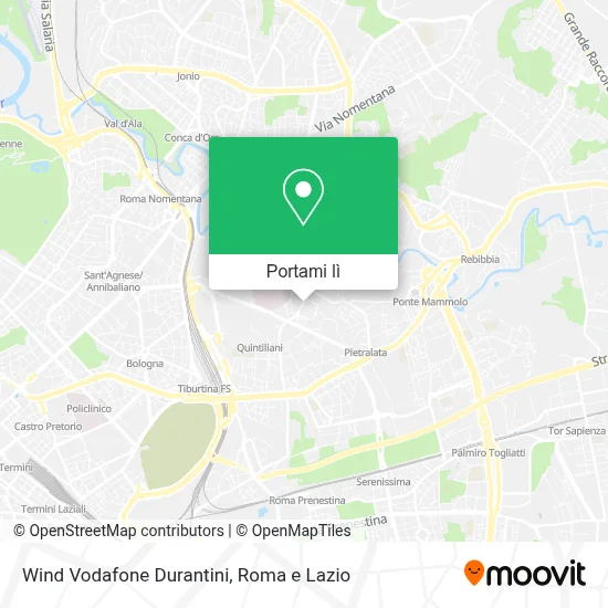 Mappa Wind Vodafone Durantini