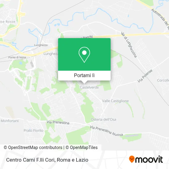 Mappa Centro Carni F.lli Cori