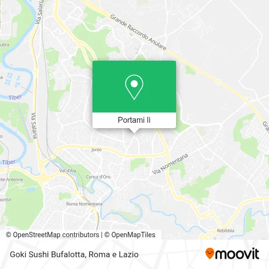 Mappa Goki Sushi Bufalotta
