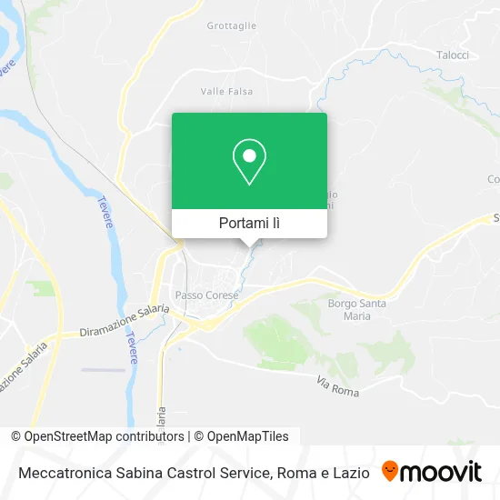 Mappa Meccatronica Sabina Castrol Service