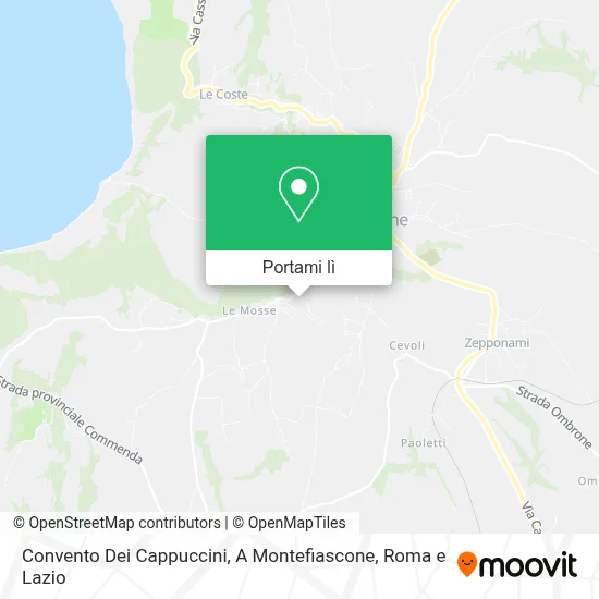 Mappa Convento Dei Cappuccini, A Montefiascone
