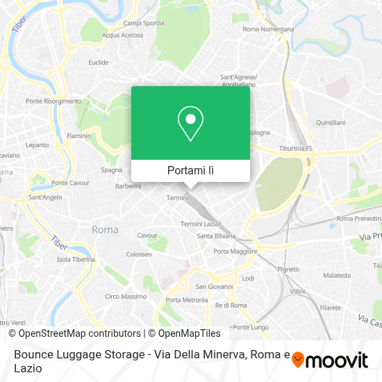 Mappa Bounce Luggage Storage - Via Della Minerva