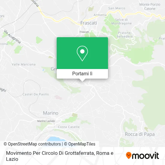 Mappa Movimento Per Circolo Di Grottaferrata