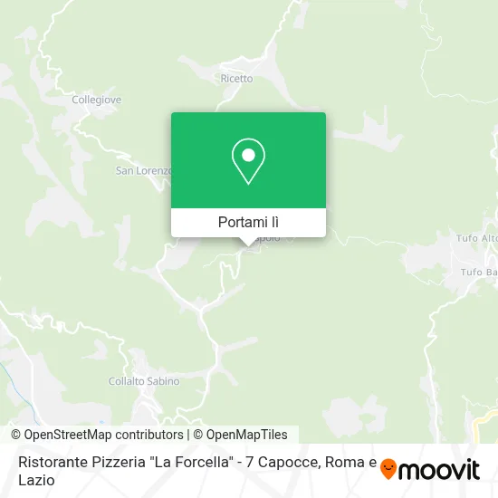 Mappa Ristorante Pizzeria "La Forcella" - 7 Capocce
