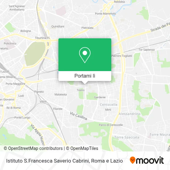Mappa Istituto S.Francesca Saverio Cabrini
