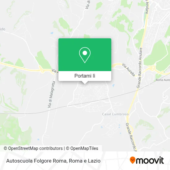 Mappa Autoscuola Folgore Roma