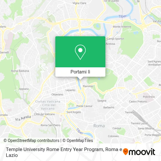 Mappa Temple University Rome Entry Year Program