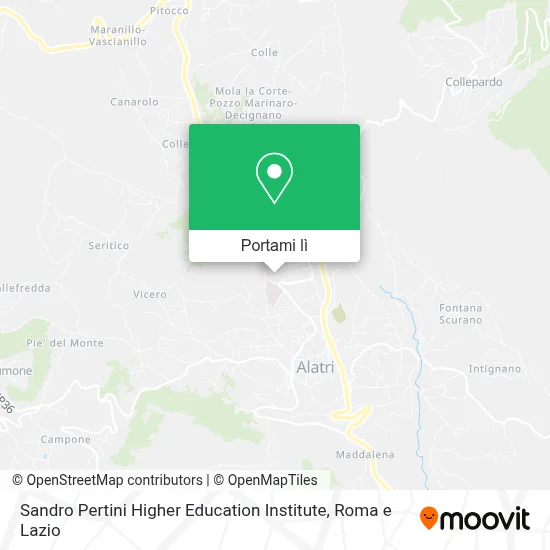 Mappa Sandro Pertini Higher Education Institute
