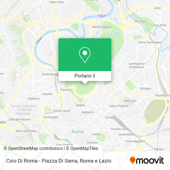 Mappa Csio Di Roma - Piazza Di Siena