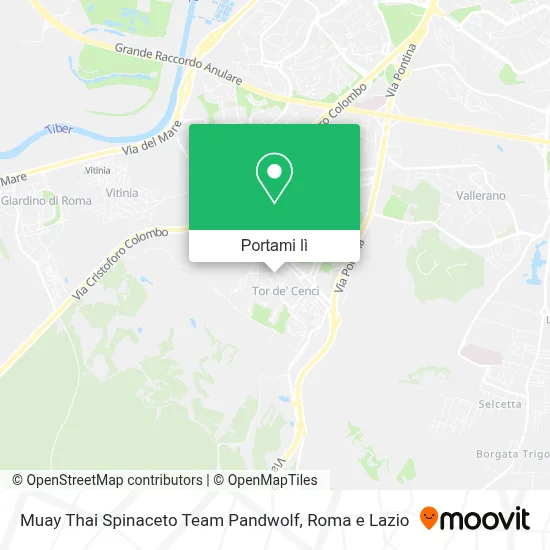Mappa Muay Thai Spinaceto Team Pandwolf
