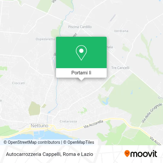Mappa Autocarrozzeria Cappelli