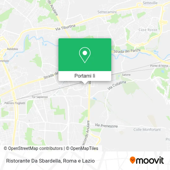 Mappa Ristorante Da Sbardella