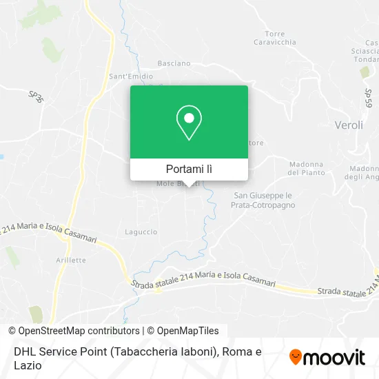 Mappa DHL Service Point (Tabaccheria Iaboni)