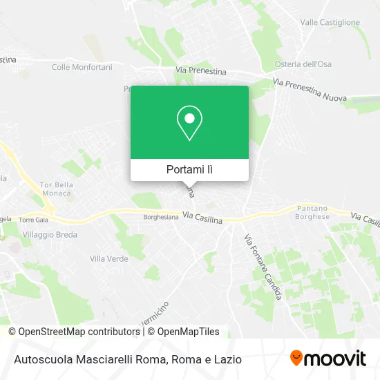 Mappa Autoscuola Masciarelli Roma