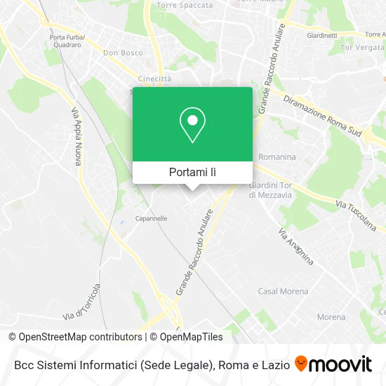 Mappa Bcc Sistemi Informatici (Sede Legale)