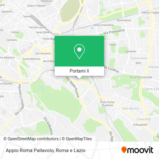 Mappa Appio Roma Pallavolo