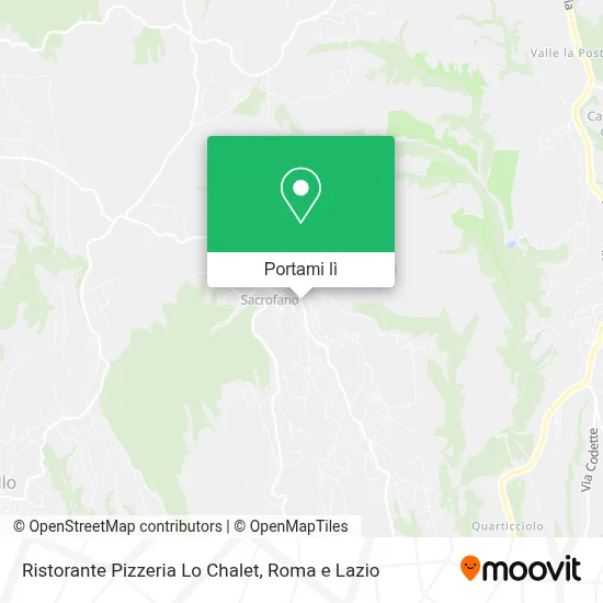 Mappa Ristorante Pizzeria Lo Chalet