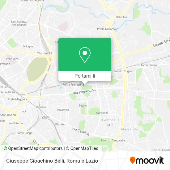 Mappa Giuseppe Gioachino Belli