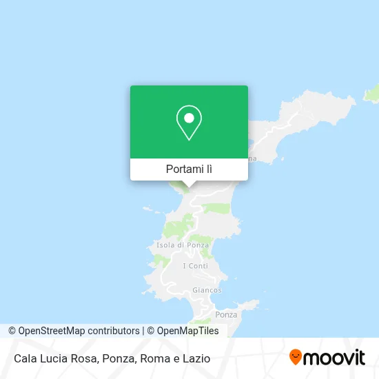 Mappa Cala Lucia Rosa, Ponza