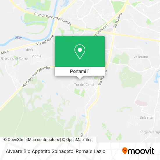 Mappa Alveare Bio Appetito Spinaceto