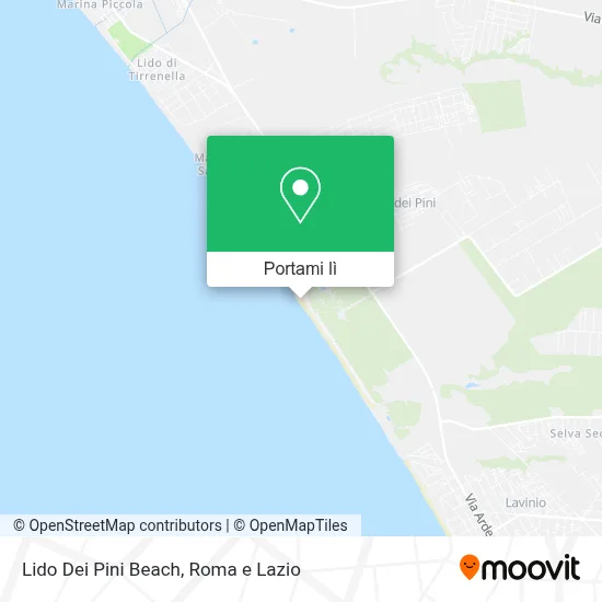 Mappa Lido Dei Pini Beach