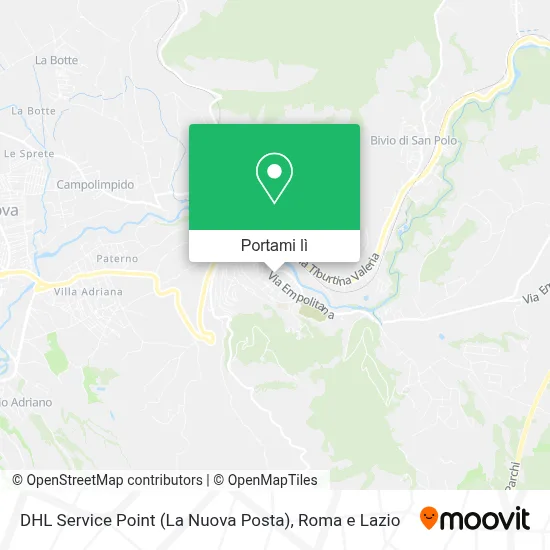Mappa DHL Service Point (La Nuova Posta)
