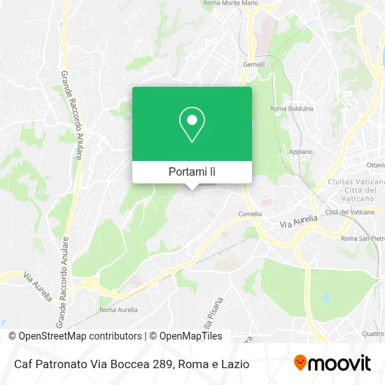 Mappa Caf Patronato Via Boccea 289