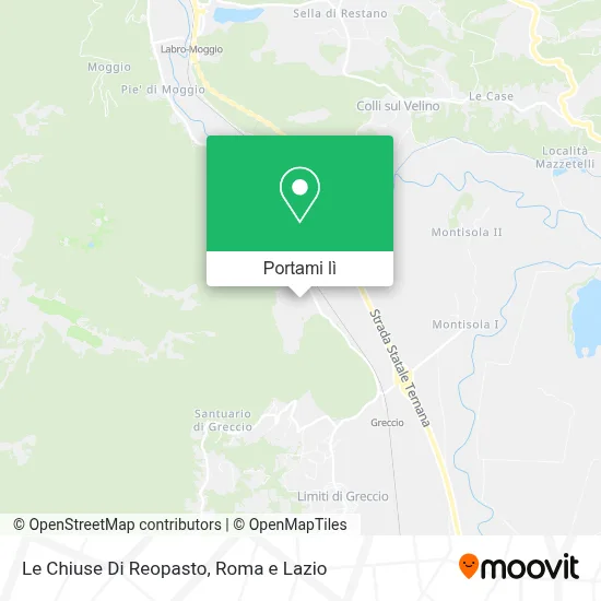 Mappa Le Chiuse Di Reopasto