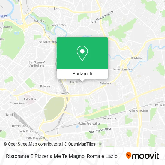 Mappa Ristorante E Pizzeria Me Te Magno