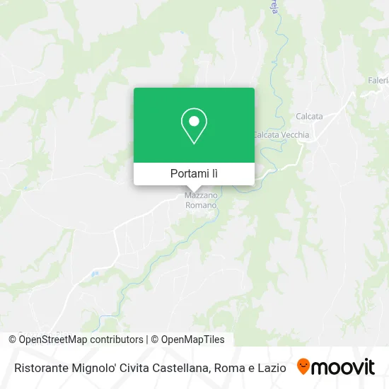 Mappa Ristorante Mignolo' Civita Castellana