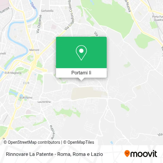 Mappa Rinnovare La Patente - Roma