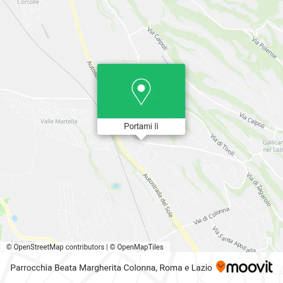 Mappa Parrocchia Beata Margherita Colonna