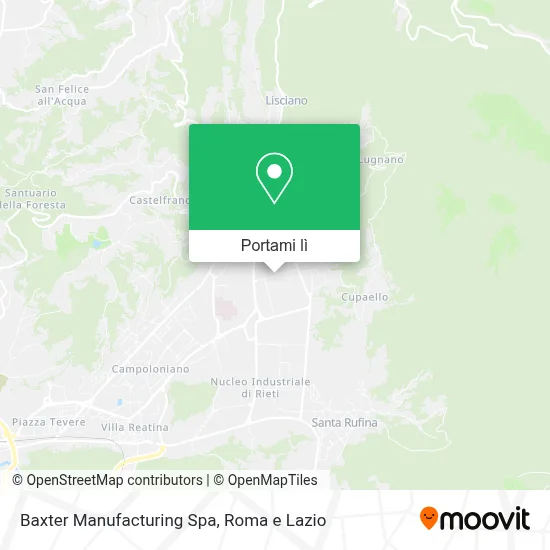 Mappa Baxter Manufacturing Spa