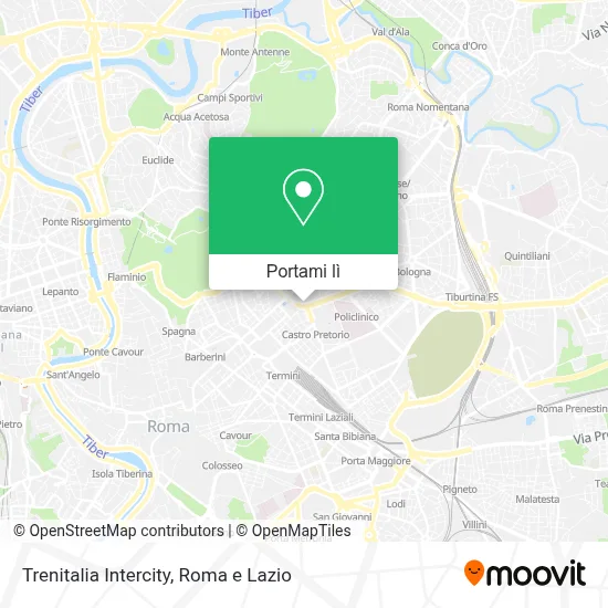 Mappa Trenitalia Intercity